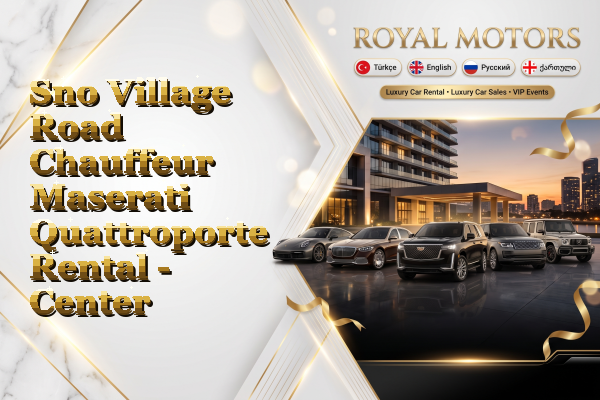 Sno Village Road Chauffeur Maserati Quattroporte Rental - Center