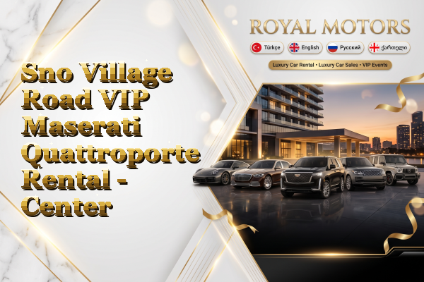 Sno Village Road VIP Maserati Quattroporte Rental - Center