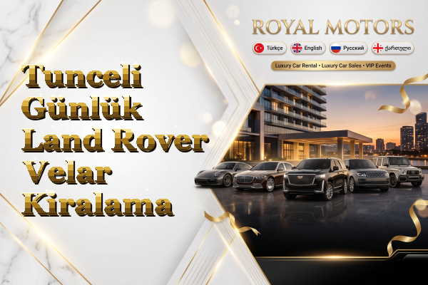 Tunceli Günlük Land Rover Velar Kiralama