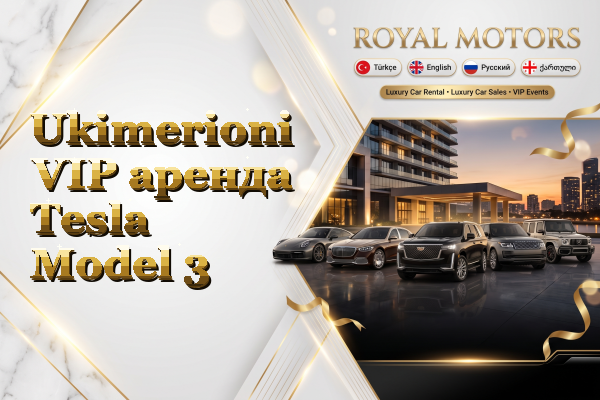 Ukimerioni VIP аренда Tesla Model 3