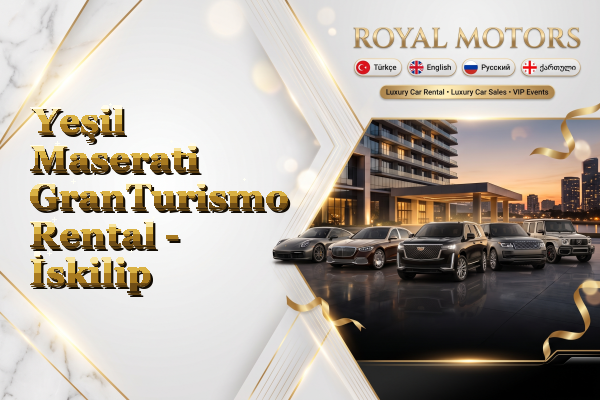 Yeşil Maserati GranTurismo Rental - İskilip