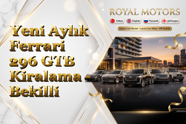 Yeni Aylık Ferrari 296 GTB Kiralama - Bekilli