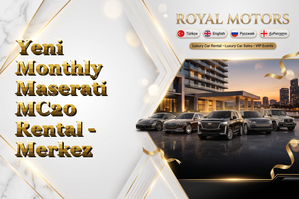 Yeni Monthly Maserati MC20 Rental - Merkez