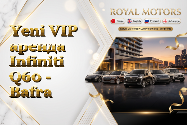 Yeni VIP аренда Infiniti Q60 - Bafra
