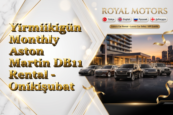 Yirmiikigün Monthly Aston Martin DB11 Rental - Onikişubat