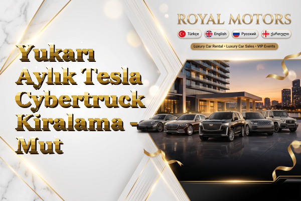 Yukarı Aylık Tesla Cybertruck Kiralama - Mut