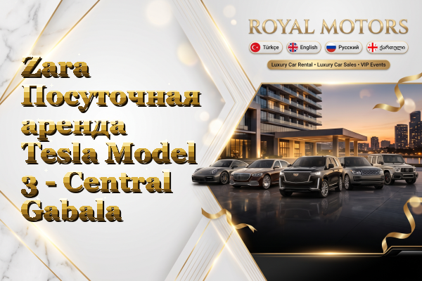 Zara Посуточная аренда Tesla Model 3 - Central Gabala