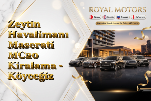 Zeytin Havalimanı Maserati MC20 Kiralama - Köyceğiz